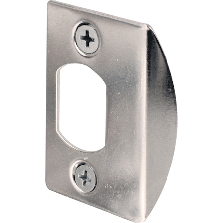 Prime-Line Latch Strike Plate, Chrome Finish (1 Pair) E 2234